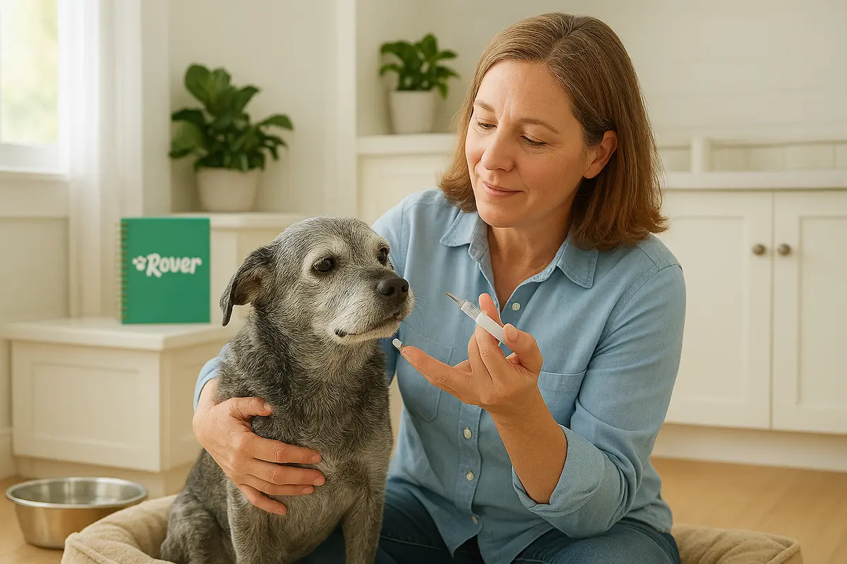 Pet sitter with special-needs dog