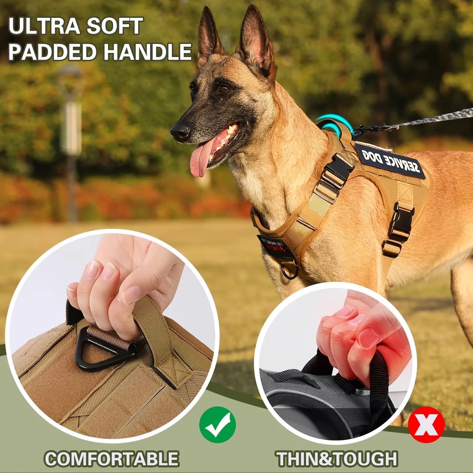 Tactical Service Dog Harness – Adjustable & Reflective