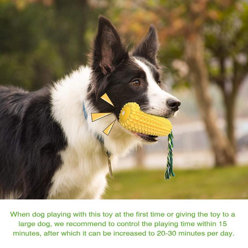 Squeaky Corn Stick Rope Chew Toy for Dogs 2 Squeaky Corn Stick Rope Chew Toy for Dogs - Image 2