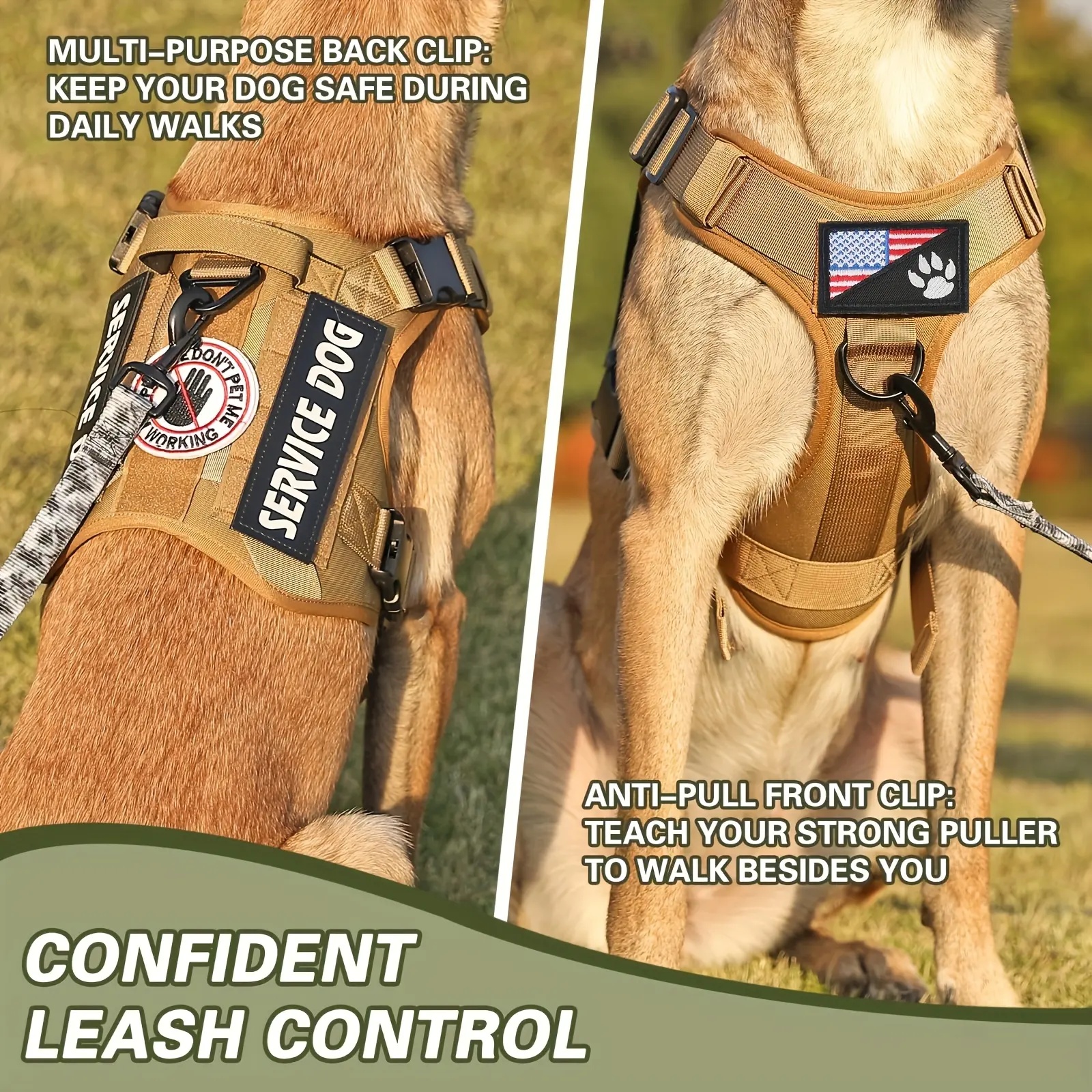 Tactical Service Dog Harness – Adjustable & Reflective