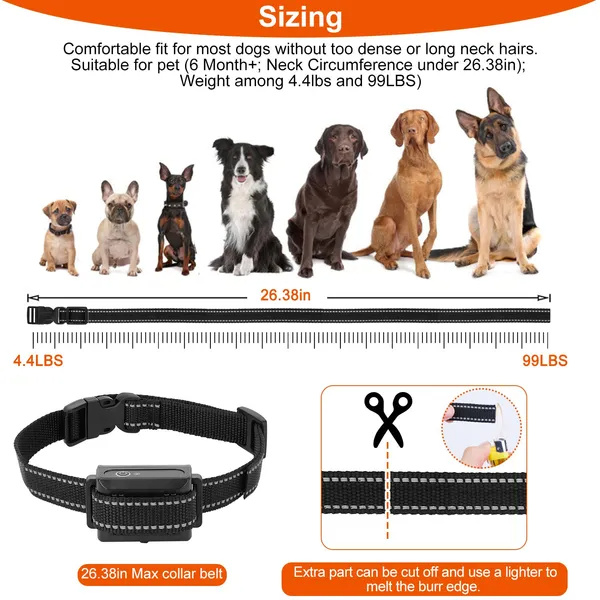Dog Training Collar Receiver IP67 Waterproof Dog Bark Shock Vibration 3 Dog Training Collar Receiver IP67 Waterproof Dog Bark Shock Vibration - Image 3