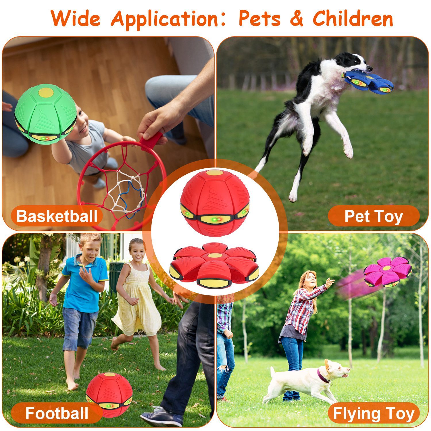 4 Pack Flying Saucer Ball Electric Colorful Flying Toy UFO Ball With LED Lights For Pet Children Outdoor Toy 4 4 Pack Flying Saucer Ball Electric Colorful Flying Toy UFO Ball With LED Lights For Pet Children Outdoor Toy - Image 4