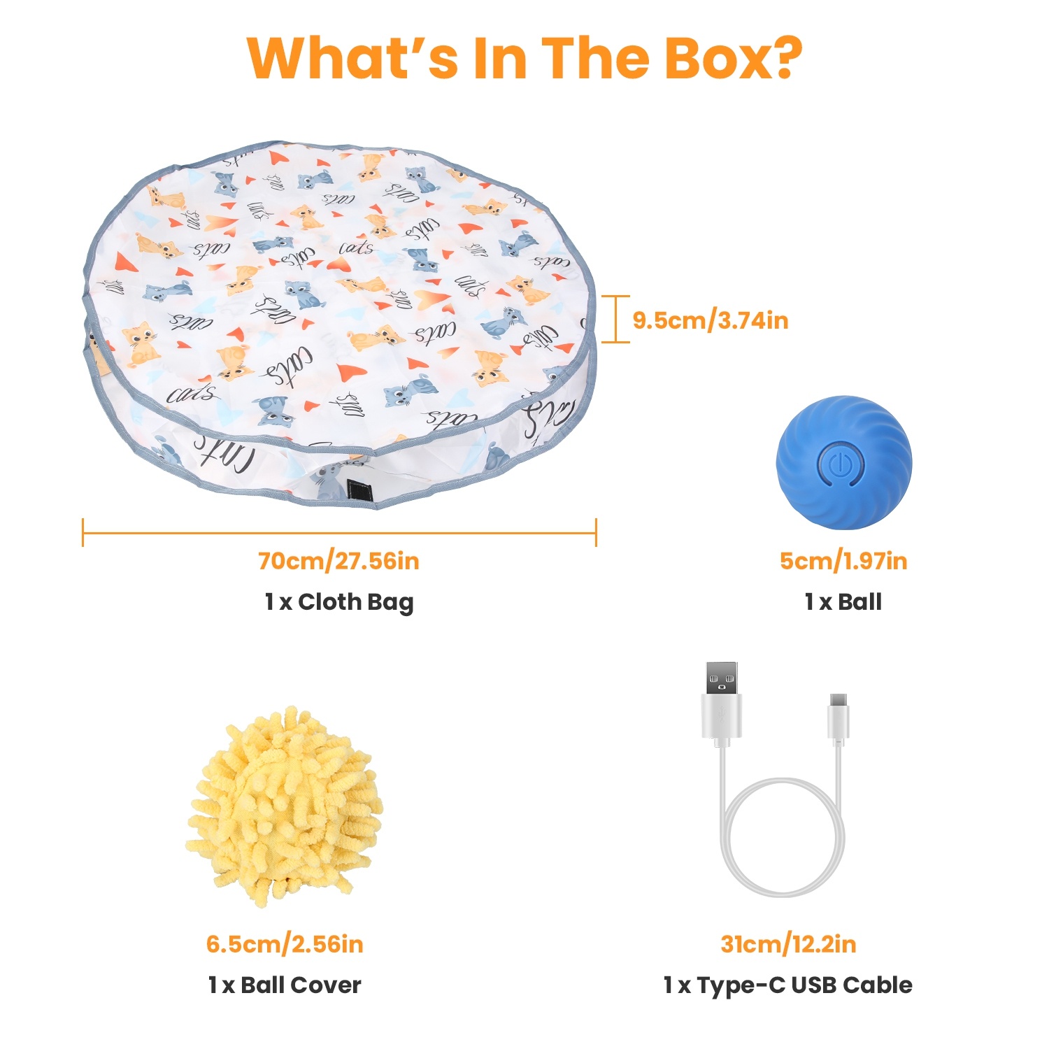 Cat Toys Ball Fast Rolling In Pouch Rechargeable Motion Activated Interactive Cat Toys For Indoor Cats Hide And Seek Mouse Catching Game 4 Cat Toys Ball Fast Rolling In Pouch Rechargeable Motion Activated Interactive Cat Toys For Indoor Cats Hide And Seek Mouse Catching Game - Image 4