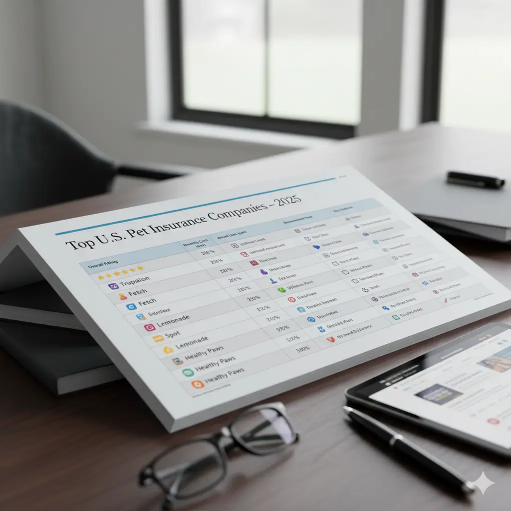 Comparison of top U.S. pet insurance companies