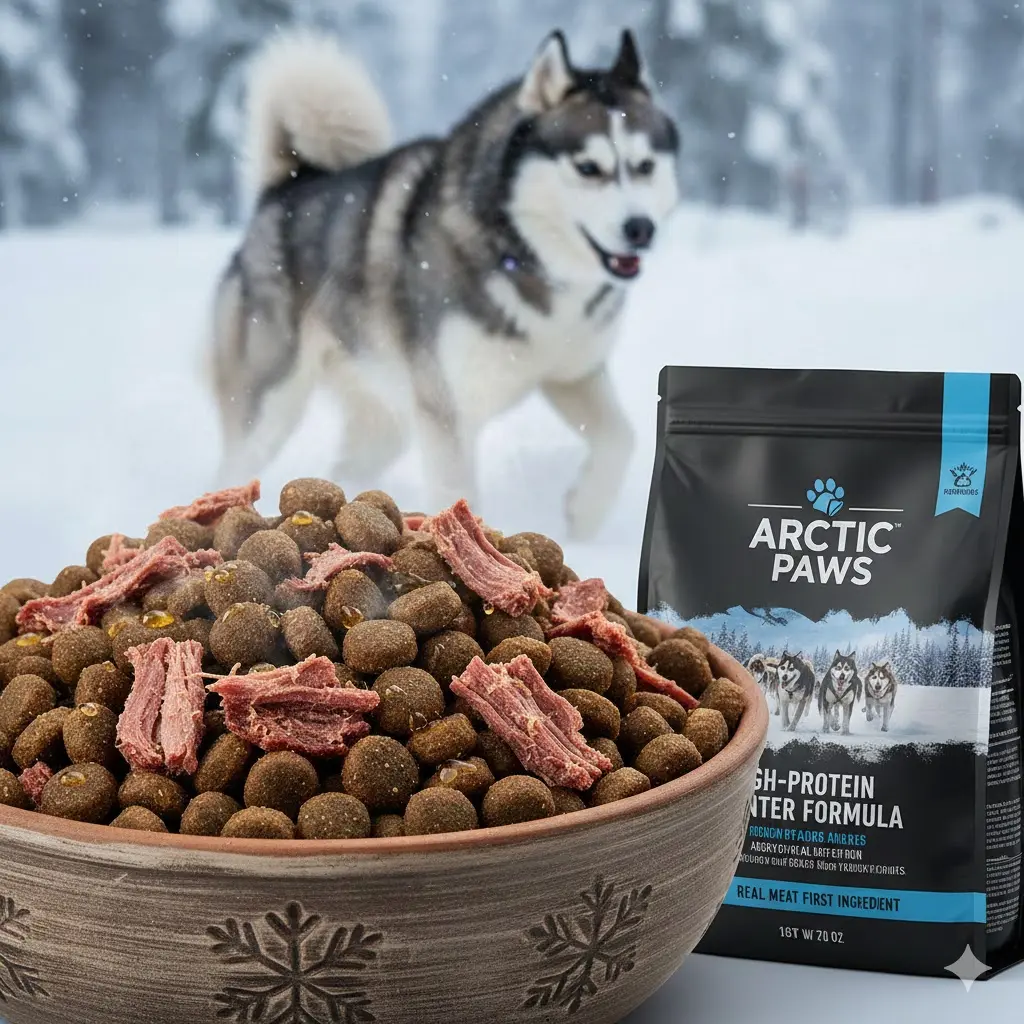High-protein kibble for winter dogs
