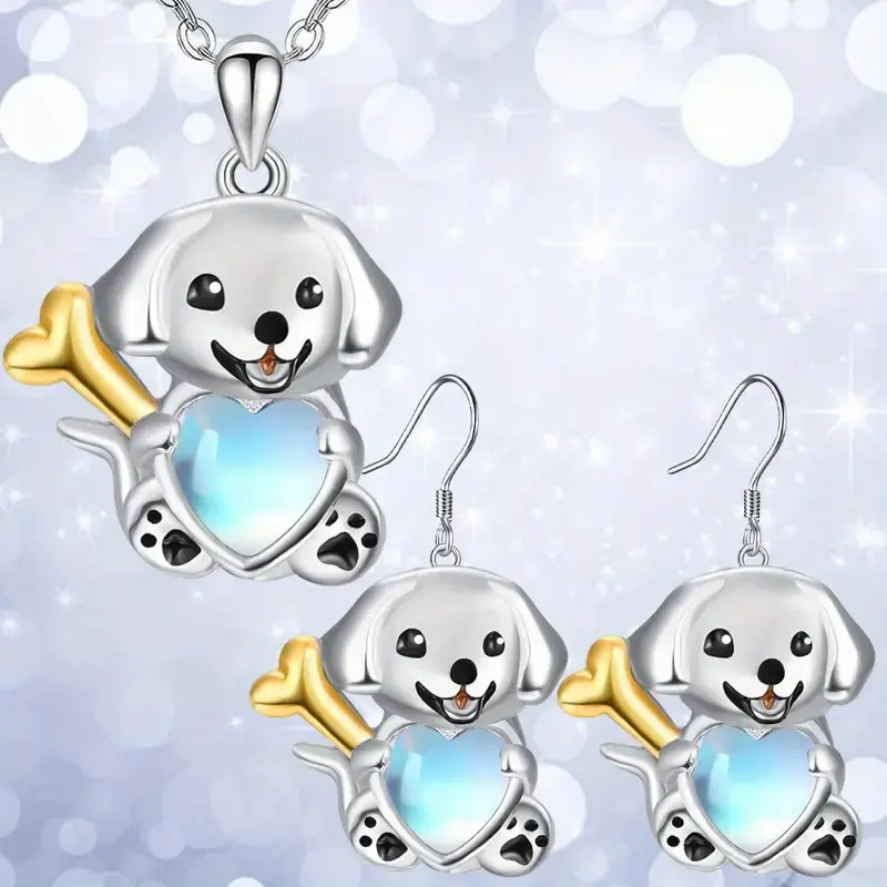 Animal dangle earrings for dog lovers