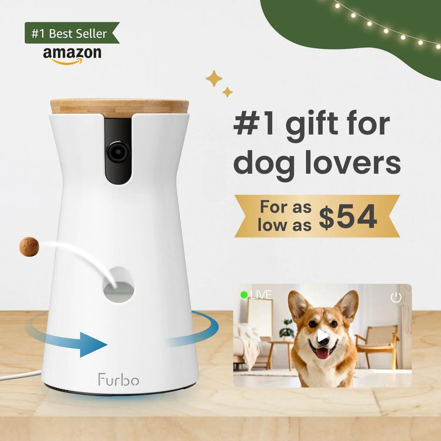 Furbo 360 degree dog camera with treat toss